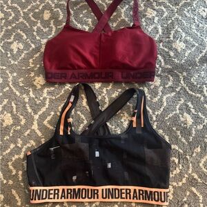 Under Armour Women's Sports Bra Set - Red and Black XL/L